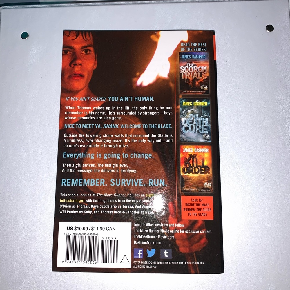 BOOK THE MAZE RUNNER - Picture 2 of 2